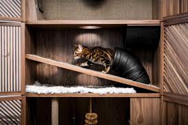 Stylish and functional cat shelves, condos, trees and perches. Modern Cat House Gives Cats 10 Fun Things Design Milk