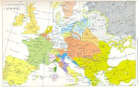 Die länder in europa auf der europakarte. Karte Zentraleuropa Im 18 Jh