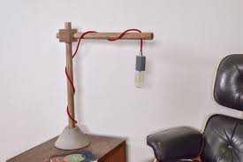 This Unique Table Lamp Provides Accent Lighting With Style It S Made From A Couple Of Dowels Plus A 1 2 In 2020 Table Lamp Wood Desk Lamp Unique Table Lamps