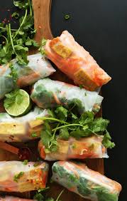 Tofu Spring Rolls With Pickled Veggies Minimalist Baker Recipes Recipe Recipes Asian Recipes Healthy Recipes