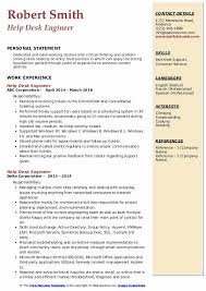 Send the right message to employers with these sample resume objectives. Help Desk Engineer Resume Samples Qwikresume