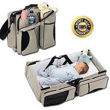 3 In 1 Baby Moving Bed Diaper Bag Travel Bassinet Change Station Multi Purpose Baby Diaper Tote Bag Bed Gifts For Newborn Boy Baby Diapers Baby Diaper Bags