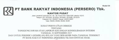 Contoh surat pernyataan sebagai contoh, surat perusahaan di bawah ini berisi pernyataan resmi bahwa perusahaan akan dalam hal ini, surat pernyataan tanggung jawab dibuat oleh kepala sekolah terhadap dana bantuan. Http Www Ir Bri Com Newsroom Laporan Keuangan Bri 30 September 2017 Pdf