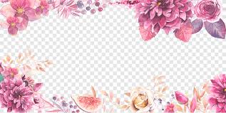 Pink and white flower png. Flower Border Purple Flowers Layered Material Pink And White Flowers Swags Illustration Purple Frame Png Pngegg