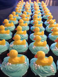Duck Cupcakes For Katie S Shower Baby Shower Cupcakes For Boy Baby Shower Duck Baby Shower Cupcakes
