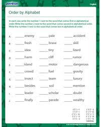 Free printable preschool abc order worksheet. Order By Alphabet Free English Worksheet For 2nd Graders Jumpstart