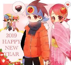 megaman.exe, roll.exe, mayl sakurai, and lan hikari (mega man and 1 more)  drawn by uru-arrow | Danbooru