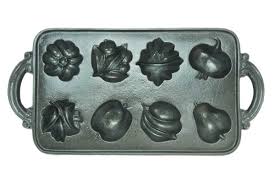 Round cast iron muffin pan. Cast Iron Harvest Muffin Pan Autumn Bakeware John Wright