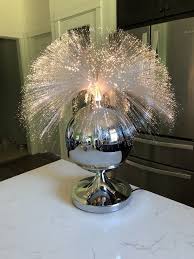 Fantasia Fiber Optic Rotating Lamp Sunburst Centurion Vtg Rotating Light Motion Lamp Fibre Optics Sunburst