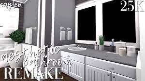 Bloxburg house bathroom page 3 line 17qq. Aesthetic Bathroom Remake Bloxburg Youtube