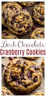 Dark Chocolate Cranberry Walnut Cookies With Sea Salt Recipe Cranberry Cookies Recipes Cranberry Dessert Cranberry Recipes Dessert