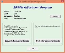 Epson L311 Resetter Adjustment Program Free Download In 2020 Epson Printer Epson Printer