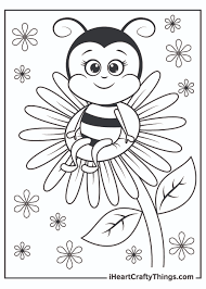 Color pictures of baby animals, spring flowers, umbrellas, kites and more! Bee Coloring Pages Updated 2021