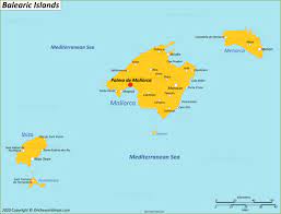 Balearic islands map by googlemaps engine. Balearic Islands Map Spain Maps Of Balearic Islands