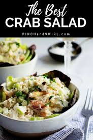 An Easy And Healthy Recipe For Crab Salad Using Real Lump Crab Meat Not Imitation Krab Serve On It S Crab Salad Recipe Crab Meat Recipes Crab Recipes Healthy