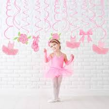 This theme is perfect for a studio ballet party to celebrate a competition win, ballet birthday party or for a congratulatory party honoring your successful ballet recital. Ballerina Birthday Party Supplies Pink Tutus Ballet Shoes Bow Knot Rose Ballerina Birthday Party Supplies Theme Party 30ct Ballerina Hanging Swirl Decorations Toys Games Party Favors