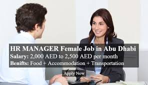 Hr Manager Female Job In Abu Dhabi Uae Hr Management Management Job
