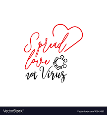 Virus Quote Lettering Typography Spread Love Vector Image