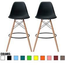 A wide variety of bar plastic stool options are available to you, such as general use, material, and appearance. Set Of 2 Modern 28 Color Seat Height Dsw Molded Armless Plastic Counter Bar Stool Natural Wood Eiffel Dowel Legs Kitchen On Sale Overstock 17632597