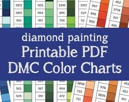 Diamond Painting Dmc Color Printable Chart Etsy