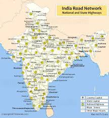 India Road Map India Road Network Road Map Of India With National Highways State Highways Amp Cities India World Map Map India Map