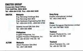 Jendela teknologi sdn bhd is located in malaysia, we are the telecommunication, electronics, computers, accessories, ict supplier, mainly for the southeast asia. Engtek Group Tyk Capital Sdn Bhd Lim Wei Chong Business Card Directory In Malaysia Business Card Directory In Malaysia