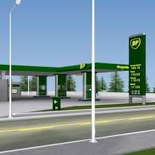 Bp Gas Station 3d Model In 2020 Bp Gas Gas Station Station