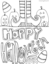 Halloween coloring page for kids. Happy Halloween Coloring Pages Coloringall