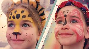 Karnevals Schmink Gesichter Leopard Und Schmetterling Mit Bildern Karneval Schminken Kindergesicht Schminken Schminken