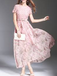 Flowers Applique Beading Floral Dress Shein Sheinside Women Long Dresses Dresses Fashion Dresses