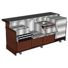 Rolling bar carts allowed hosts and hostesses to mingle and serve, while showing off all of their liquor labels. Outdoor Mobile Modular Bar 9608 Commercial Bar Portable Outdoor Bar Fridge Design Man Cave Home Bar