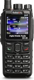 Radioddity GD-88 DMR & Analog 7W Handheld Radio, VHF UHF Dual Band Ham Two  Way Radio, with GPS/APRS, Cross-Band Repeater, SFR, 300K Contacts