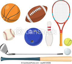 Young man baseball softball outfielder catching a ground ball. Vector Sports Equipment In Cartoon Style Balls Rackets Golf Sticks And Other Vector Illustrations Sport Equipment For Canstock