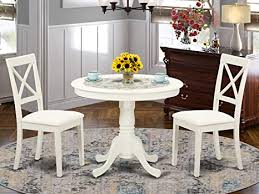 And less time searching for dining tables and chairs means more time for sharing good food and laughter with family and friends. Amazon Com East West Furniture Modern Dining Table Set 2 Excellent Kitchen Chairs A Beautiful Round Kitchen Table Faux Leather Seat And Linen White Finnish Pedestal Dining Table Furniture Decor