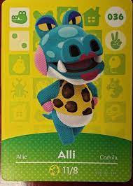 Animal Crossing Amiibo Cards Alli 036 Animal Crossing Amiibo Cards Animal Crossing Animals
