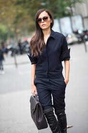 Jumpsuits (and overalls) make for easy, quick outfits! Navy Jumpsuit With Boots Outfits 9 Ideas Outfits Lookastic