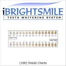 Teeth Tooth Whitening Professional Shade Chart 100 Count