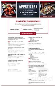 Applebee S Grill Bar Menu In Oneonta New York Usa