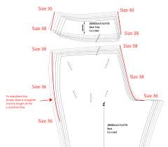 grading between sizes for the jedediah pants sewing