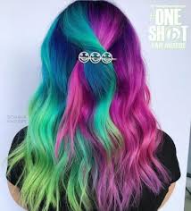 23 Brilliant Split Hair Color Ideas That Ll Make You Dye Your Hair In 2020 Diy Hair Color Split Hair Shot Hair Styles