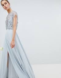 Asos Tall Asos Design Tall Bridesmaid Delicate Beaded Bodice Maxi Dress Beaded Bodice Dresses Maxi Dress