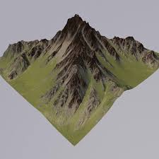 Mountain Mt032 3d Model Ad Mountain Model In 2020 3d Model Model Texture Mapping