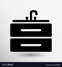 kitchenware sink basin icon button logo