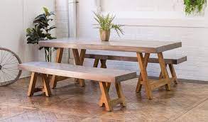 When looking for an accent chair or dining chair, you will want to consider the following questions. Harta Concrete Teak Dining Table Benches Suitable For Interior Exterior Use Shop Schots Furnitur Dining Table With Bench Teak Dining Table Furniture