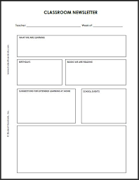 Free editable teacher newsletter template. Blank Classroom Newsletter Template Student Handouts