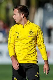 Mario Goetze Of Borussia Dortmund Looks On During A Training Session Borussia Dortmund Mario Gotze Dortmund