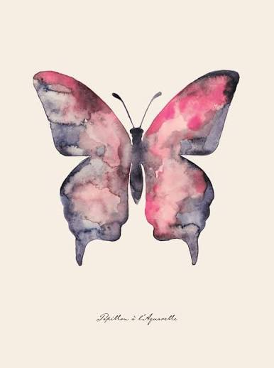 Papillon à l'Aquarelle Print – Butterfly Art Poster | Desenio