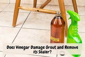Spray with equal parts vinegar and warm water for several minutes. Does Vinegar Damage Grout And Remove Its Sealer Floor Techie