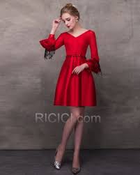Veuillez vous référer au tableau des tailles. Evasee Patineuse Courte Dentelle Manche Longue Printemps D Ete Personnalisable Elegant Perlage Robe Cocktail Gland Simple Rouge Ricici Com