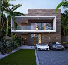 Square Facade Modern House Impression Facade House Minimalist House Design House Architecture Design